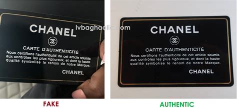 fake chanel authenticity card|chanel identification.